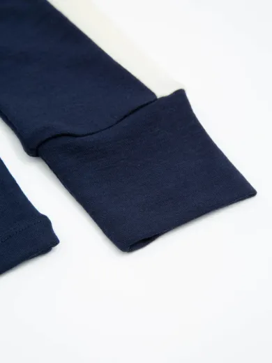 Bilde av WoolLand Ål merino half-zip ulltrøye Blue Ink